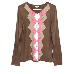 CROFT & BARROW | Argyle Sweater M